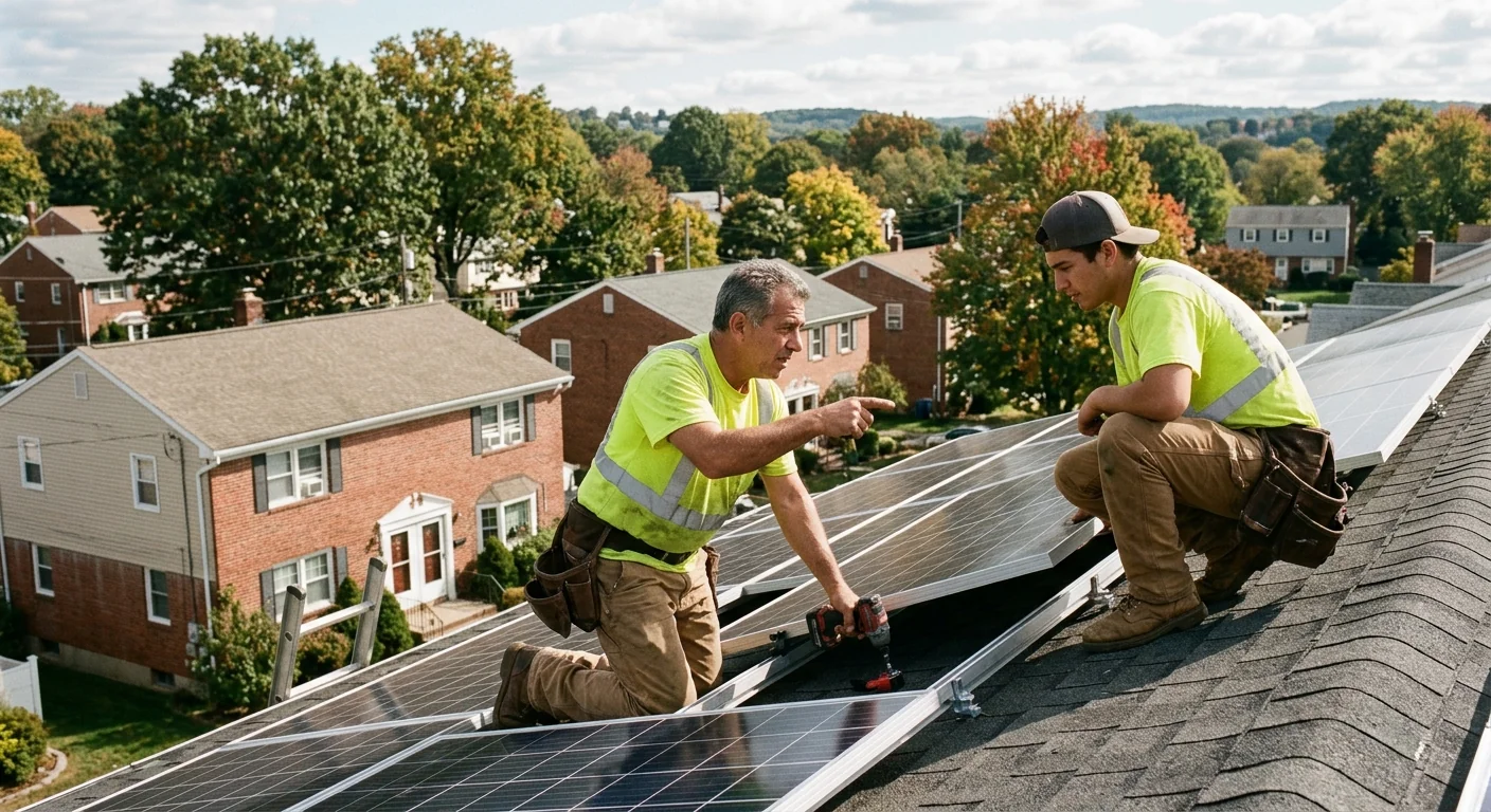 Off-grid solar array with battery bank on a Clifton property