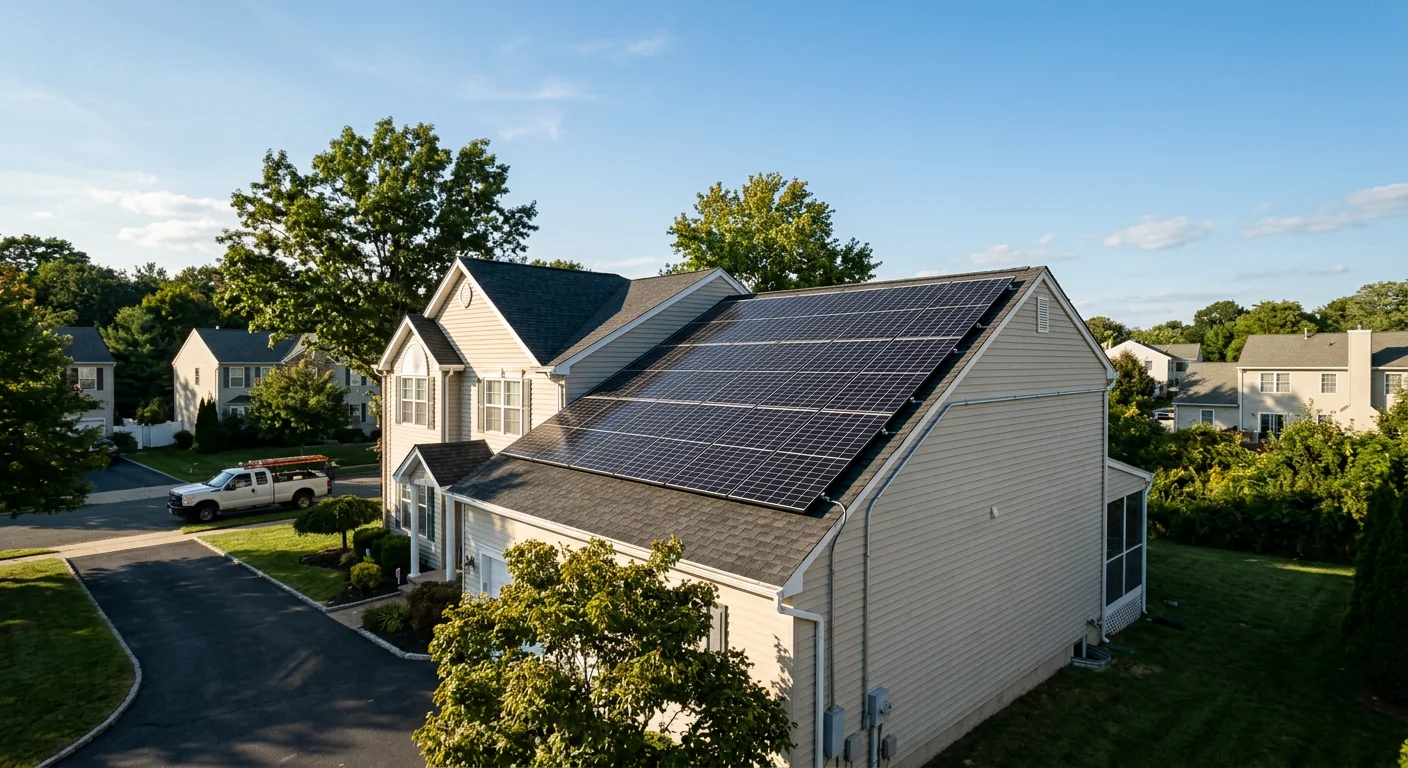 Completed whole-home off-grid solar system installed in Clifton