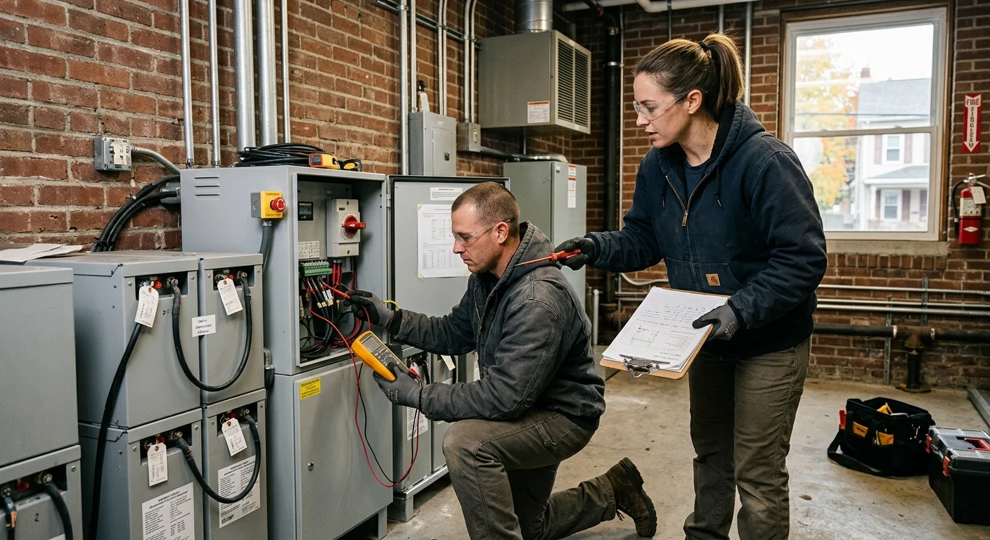 Commercial solar battery bank commissioned and tested at a Clifton building